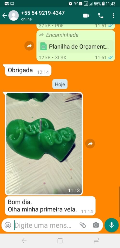 Depoimento real de aluna no WhatsApp